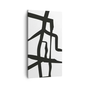 Impression sur toile - Image sur toile - Conception noir et blanc - 45x80 cm