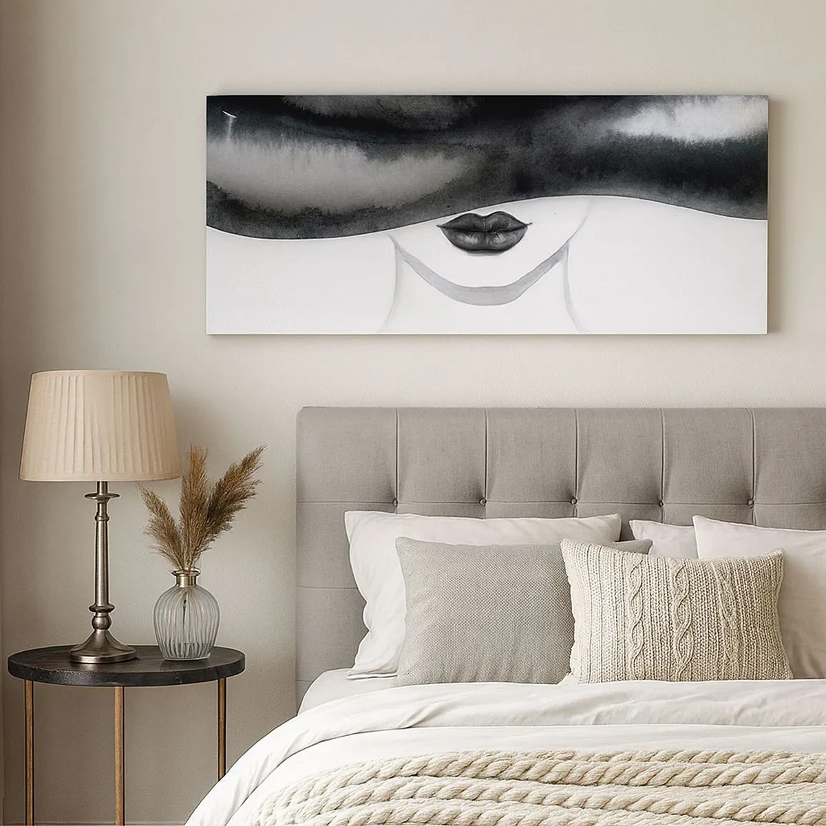 Impression sur toile - Image sur toile - Un mystère sensuel - 100x40 cm