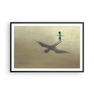 Affiche dans un cadre noir - Poster - Héros du futur - 91x61 cm