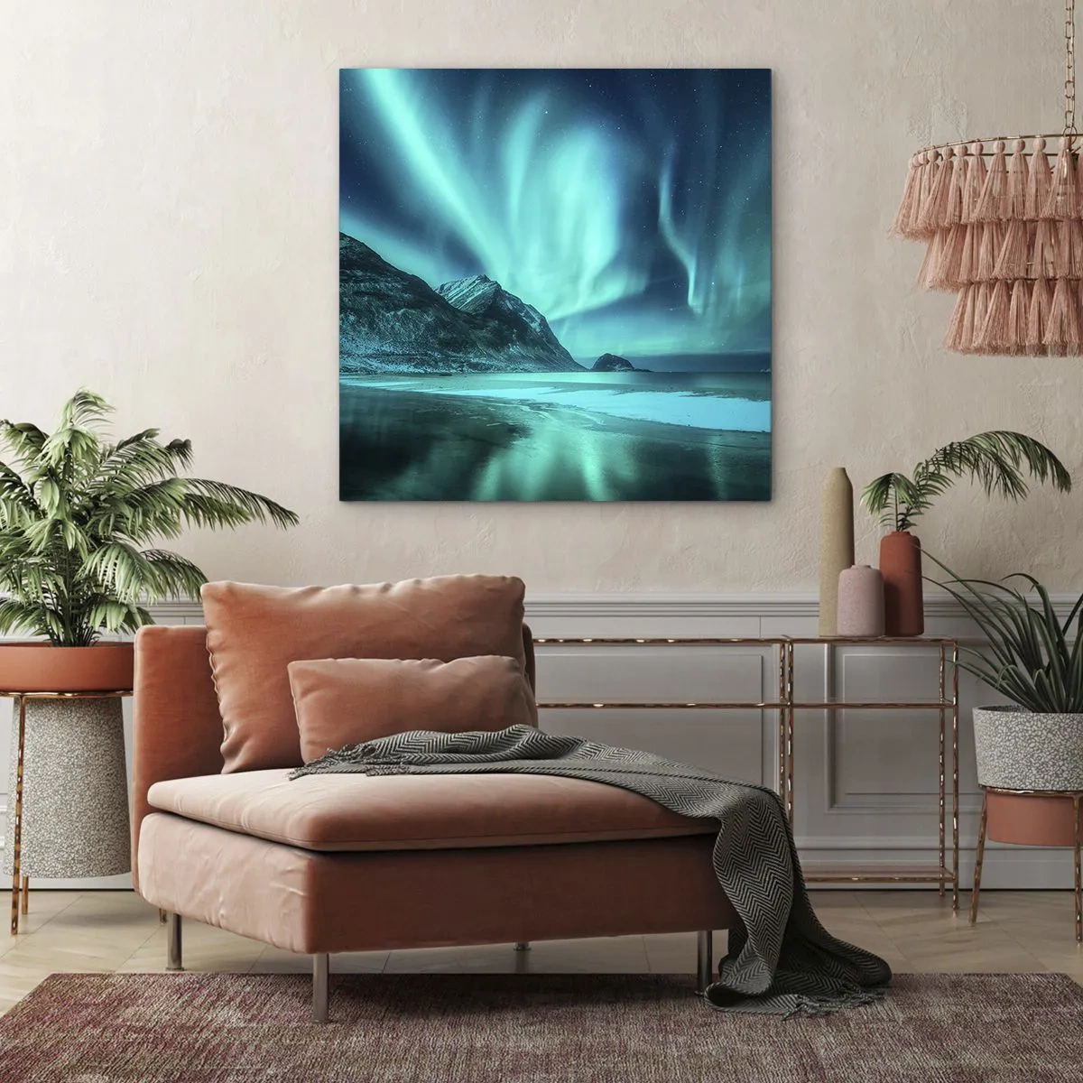 Impression sur toile - Image sur toile - Merveilles du Nord - 70x70 cm