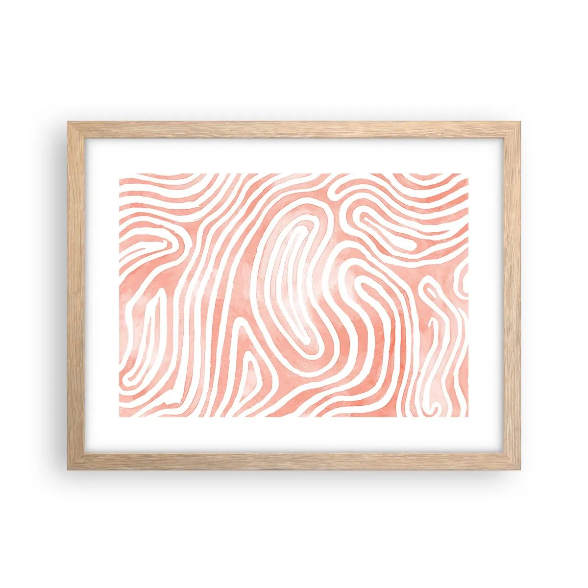 Affiche dans un chêne clair - Poster - Dans le labyrinthe de corail - 40x30 cm