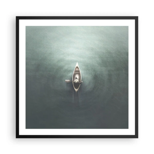 Affiche dans un cadre noir - Poster - À travers le lac de la lune - 60x60 cm