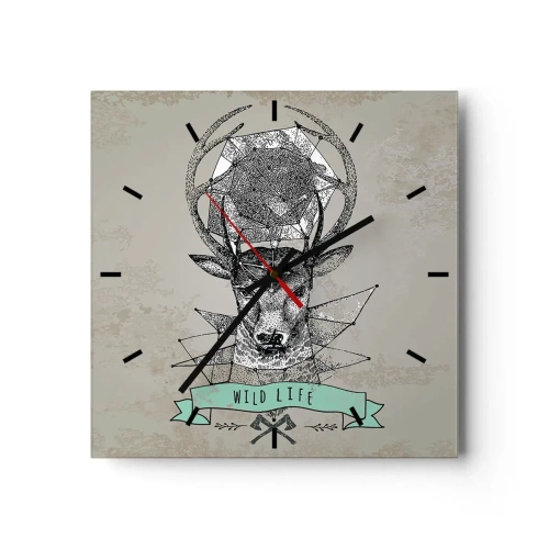 Horloge murale - Pendule murale - Voir St. Hubertus - 40x40 cm