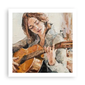 Affiche - Poster - Concerto pour guitare et coeur de fille - 60x60 cm