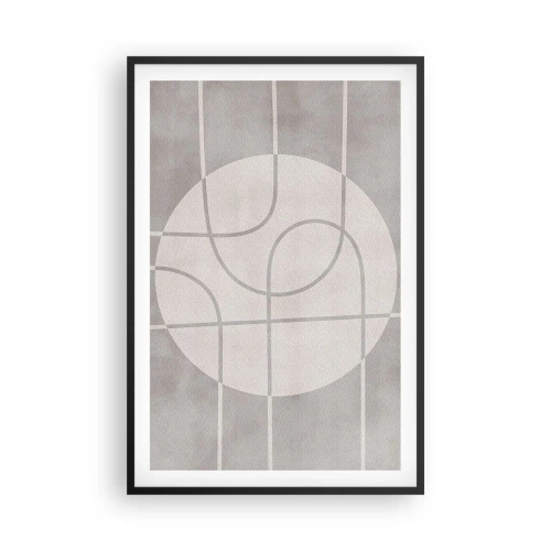 Affiche dans un cadre noir - Poster - Circulaire et tout droit - 61x91 cm