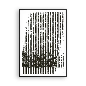 Affiche dans un cadre noir - Poster - Rythme et bruissement - 70x100 cm