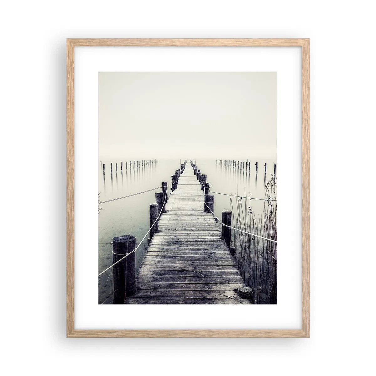 Affiche dans un chêne clair - Poster - Plongez dans la paix - 40x50 cm