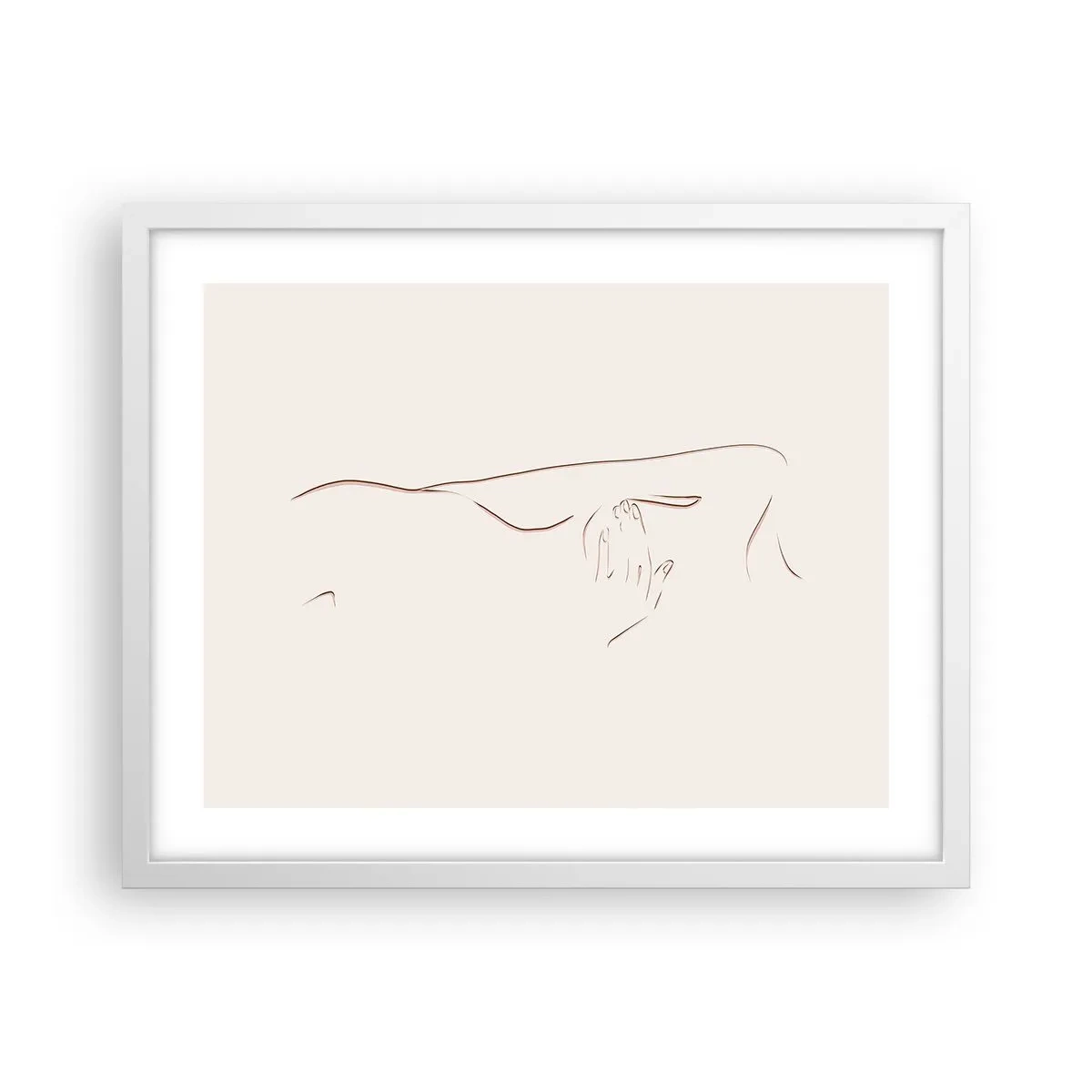 Affiche dans un cadre blanc - Poster - La forme du désir - 50x40 cm