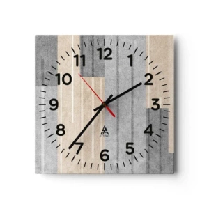 Horloge murale - Pendule murale - Composition : se tenir droit - 40x40 cm