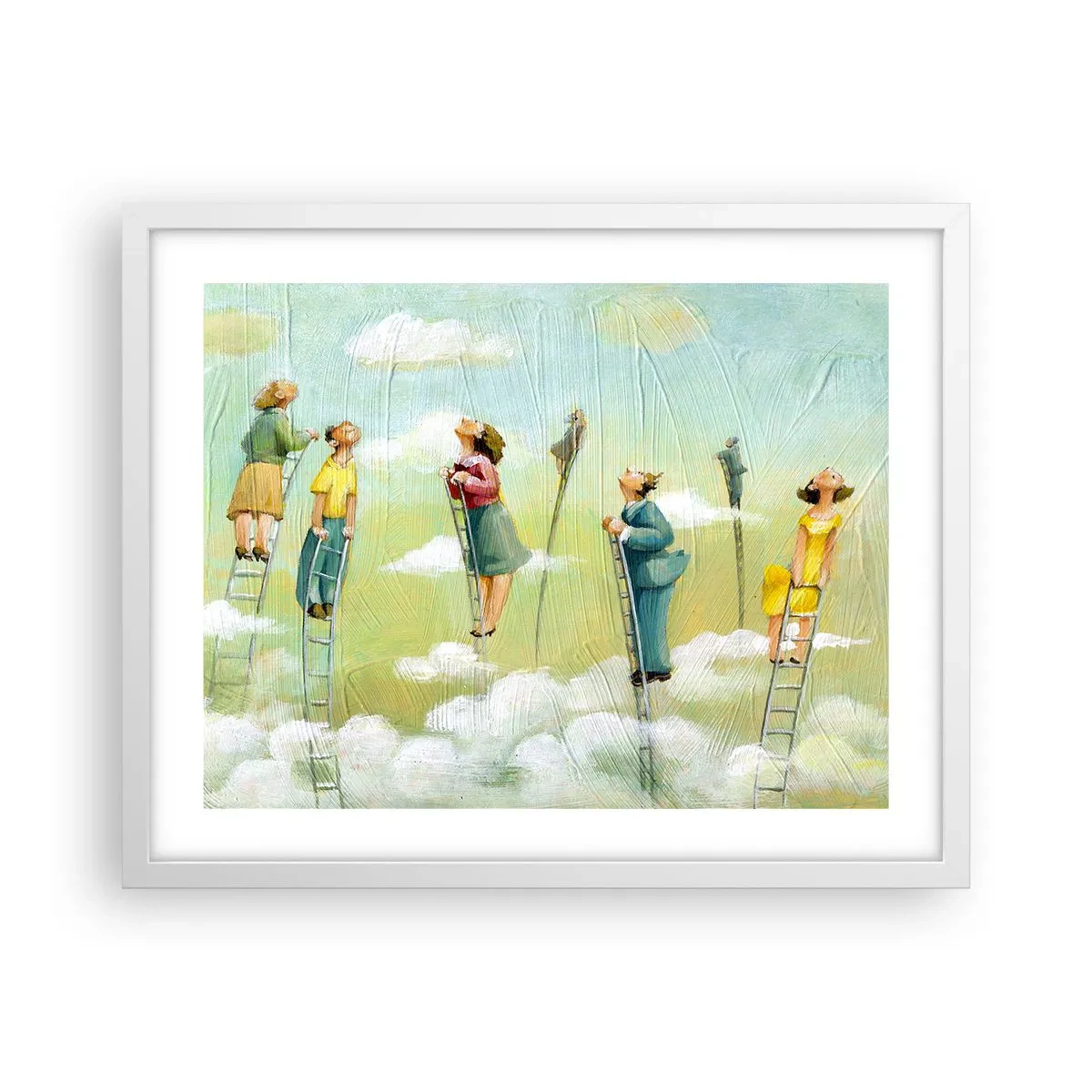 Affiche dans un cadre blanc - Poster - Derrière ton rêve - 50x40 cm