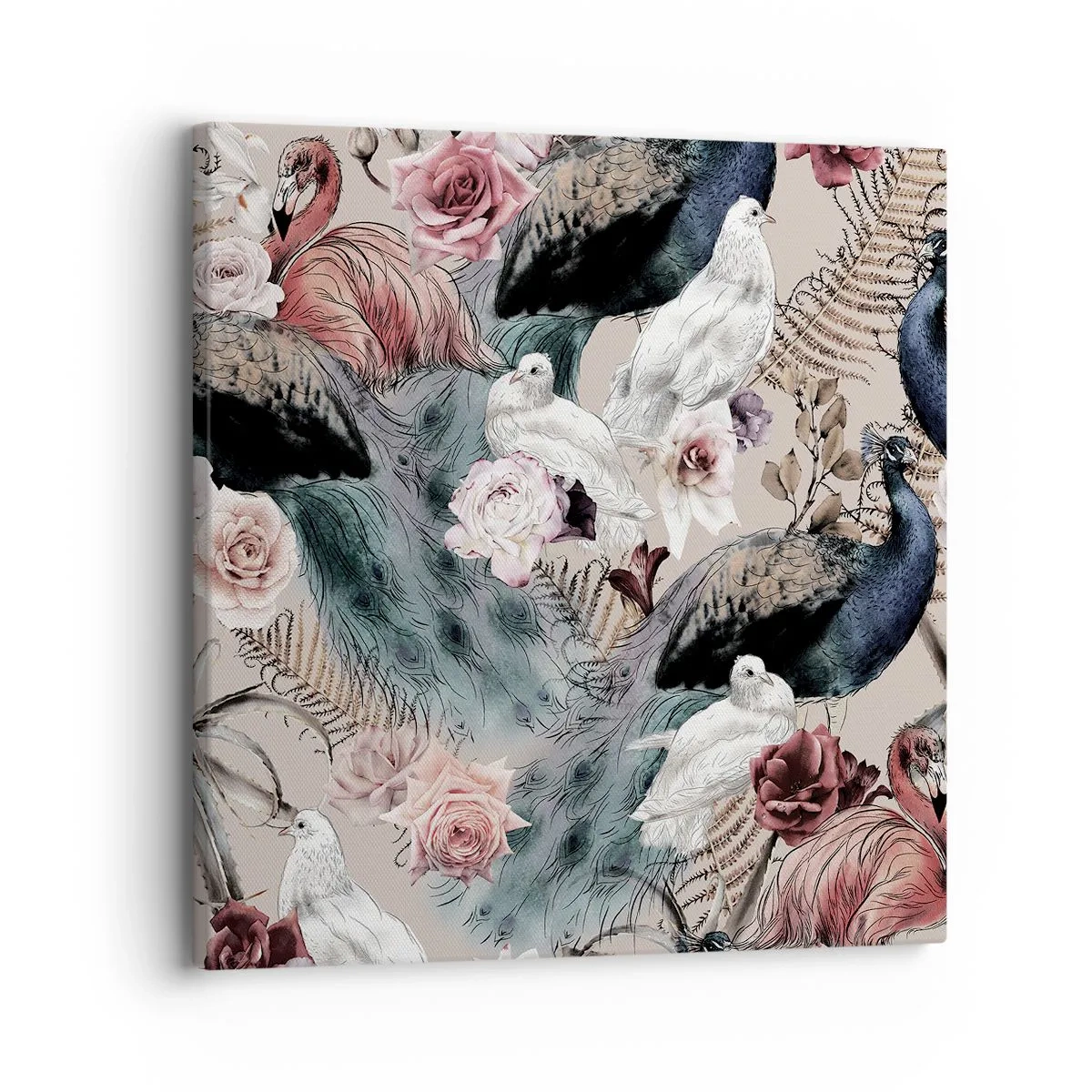 Impression sur toile - Image sur toile - Dans un jardin de palace - 30x30 cm