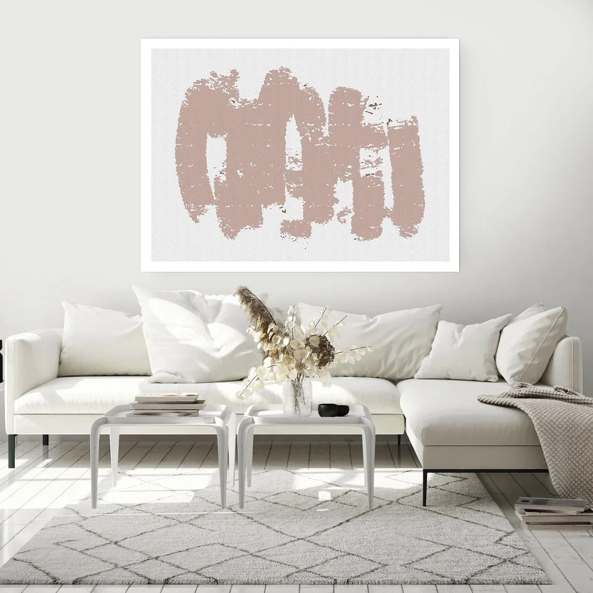 Affiche - Poster - Abstraction en rose tendre - 40x30 cm