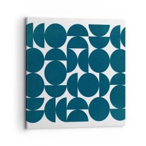 Impression sur toile - Image sur toile - Cercles et demi-cercles - 70x70 cm