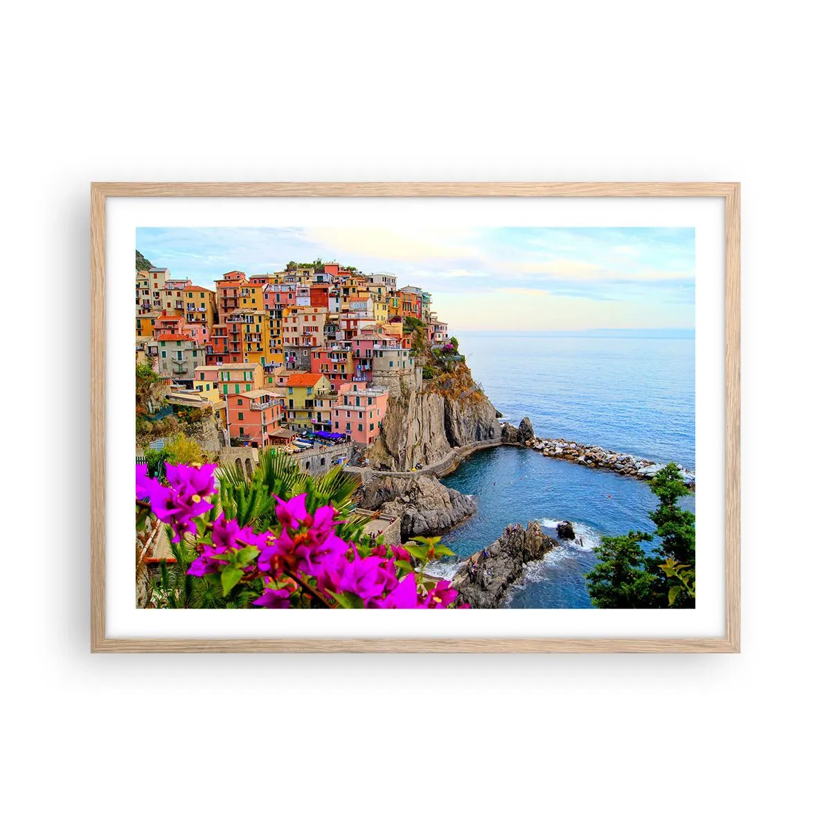 Affiche dans un chêne clair - Poster - La ville qui rit - 70x50 cm