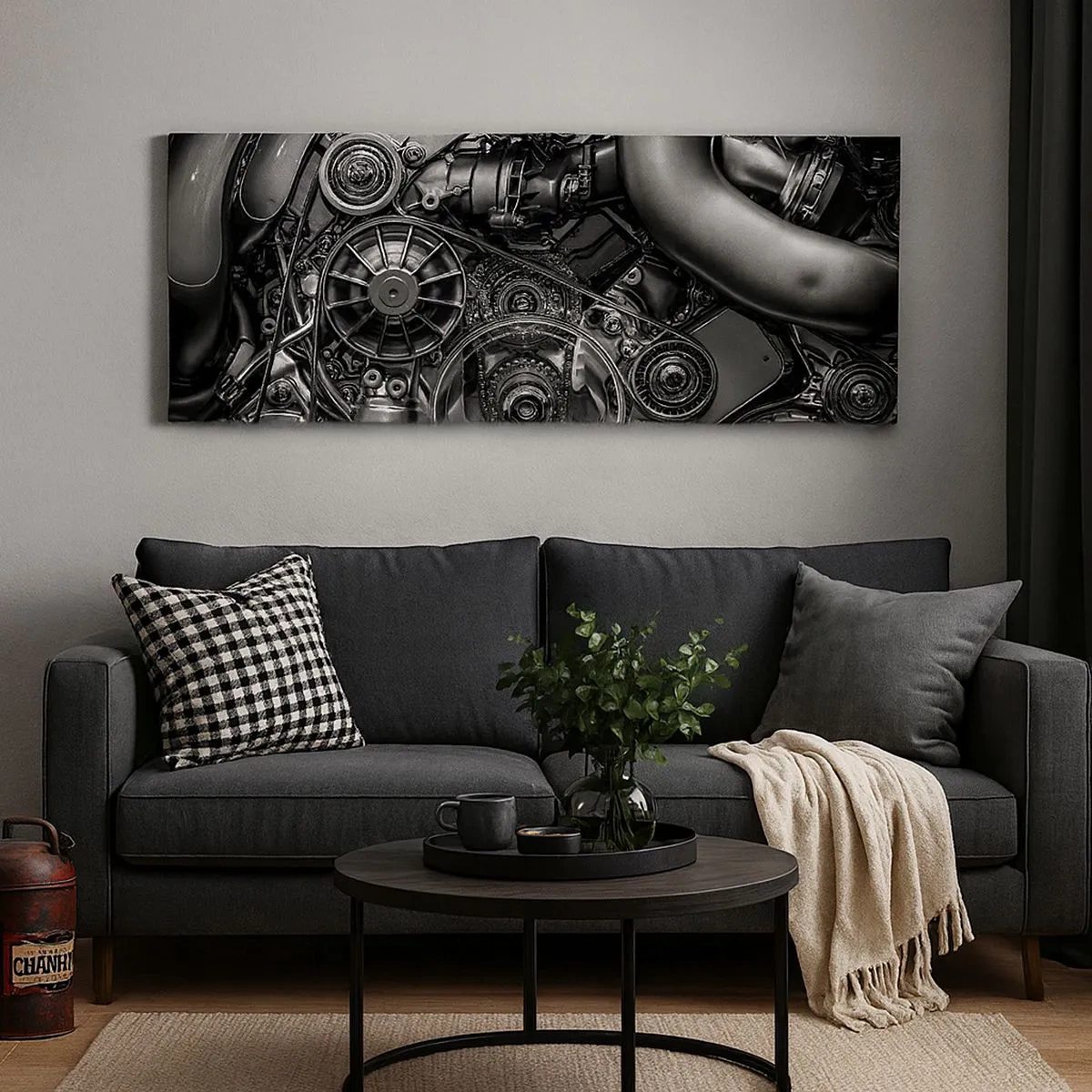 Impression sur toile - Image sur toile - Poésie mécanique - 100x40 cm