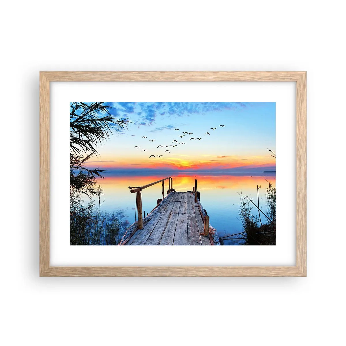 Affiche dans un chêne clair - Poster - Il est temps de rentrer... - 40x30 cm