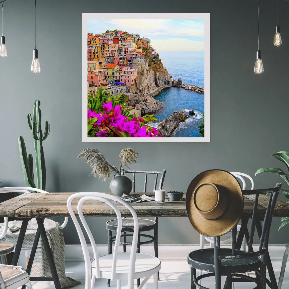 Affiche - Poster - La ville qui rit - 40x40 cm