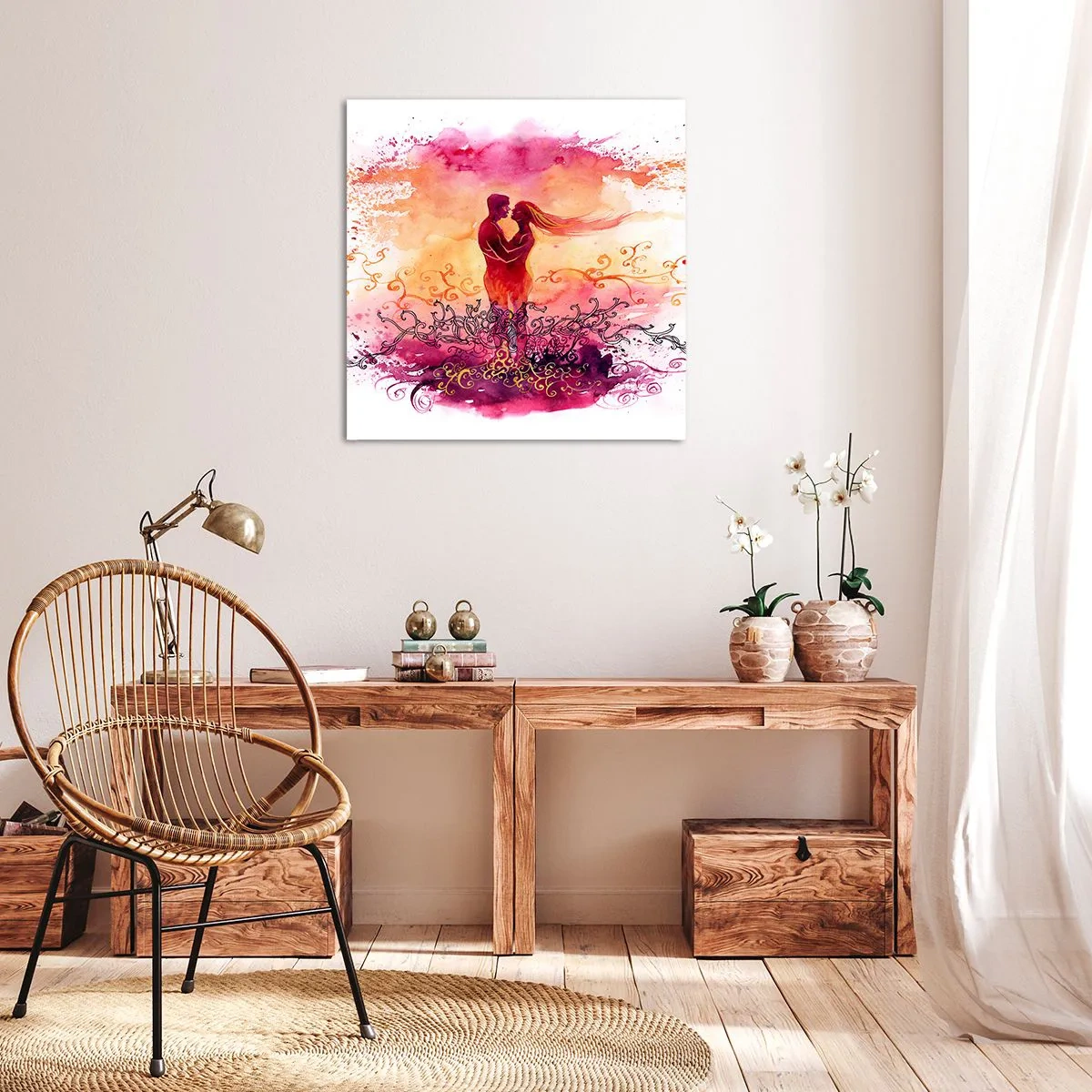 Impression sur toile - Image sur toile - Un coeur! Je n'ai pas besoin de beaucoup… - 50x50 cm