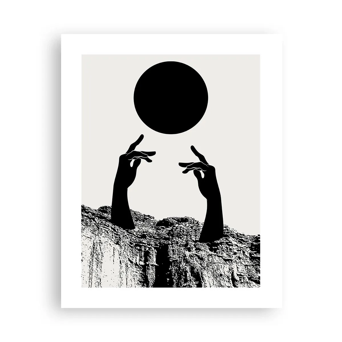 Affiche - Poster - Composition surréaliste : le soleil et le reste - 40x50 cm