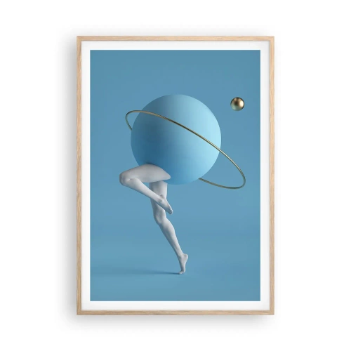 Affiche dans un chêne clair - Poster - Et les planètes deviennent folles - 70x100 cm