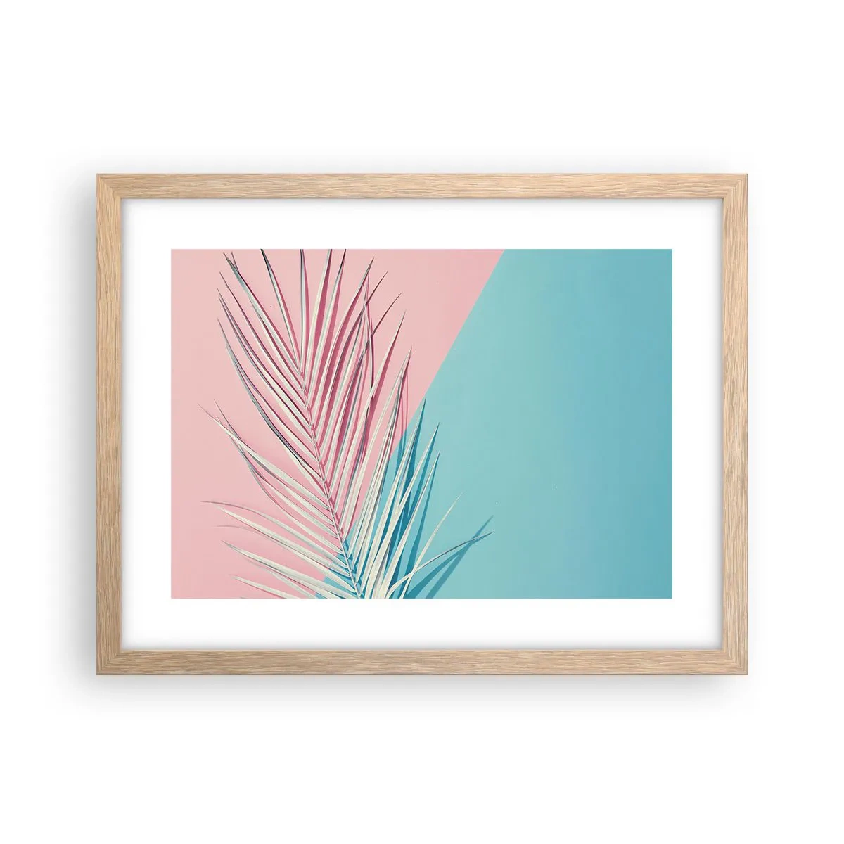 Affiche dans un chêne clair - Poster - Impression tropicale - 40x30 cm