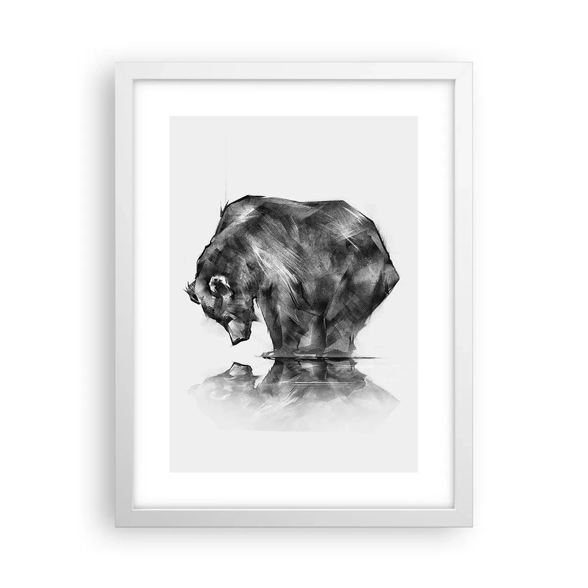 Affiche dans un cadre blanc - Poster - Ravi de rencontrer quelqu'un de proche - 30x40 cm