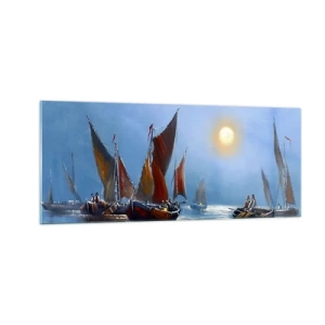 Impression sur verre - Image sur verre - Pêche de nuit - 100x40 cm
