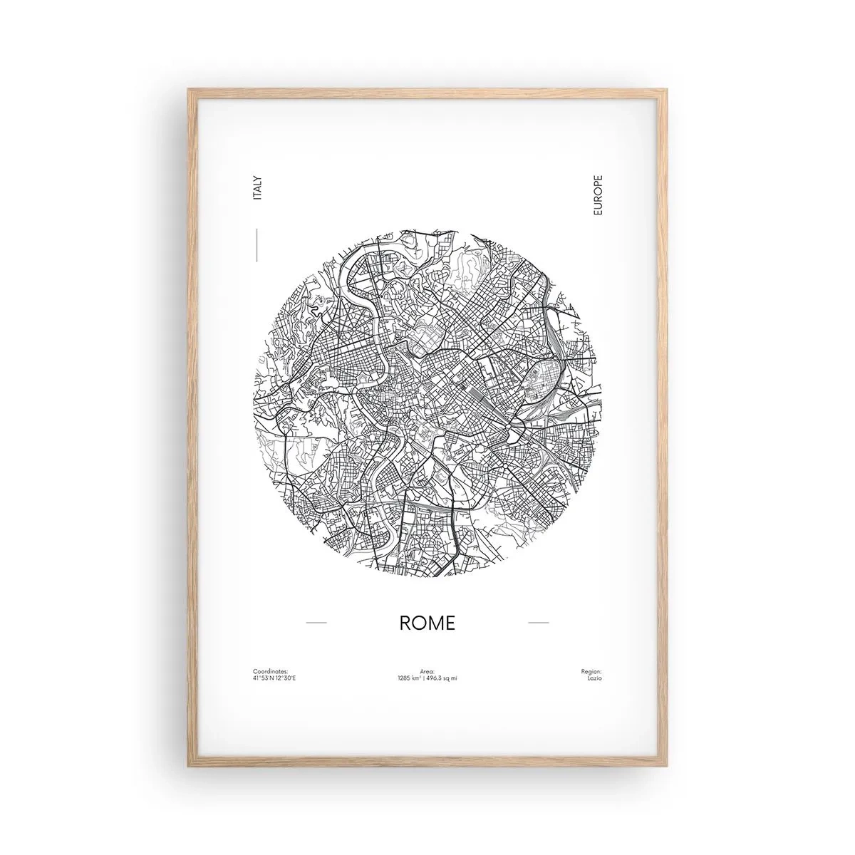 Affiche dans un chêne clair - Poster - Anatomie de Rome - 70x100 cm