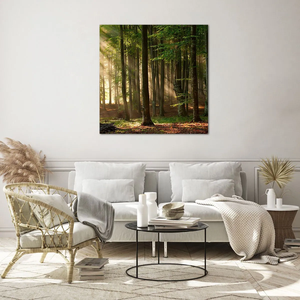 Impression sur verre - Image sur verre - Rayon d'un matin de printemps - 30x30 cm