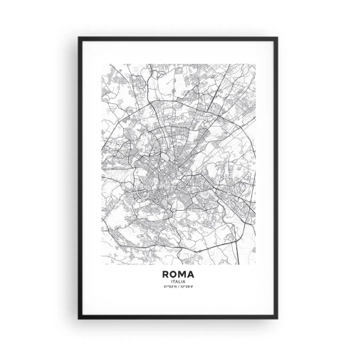 Affiche dans un cadre noir - Poster - Cercle romain - 70x100 cm