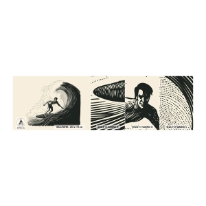 Échantillon De Papier Peint Standard Eco - Le roi de la vague - Vague, Surfant, sport - 100x30 cm