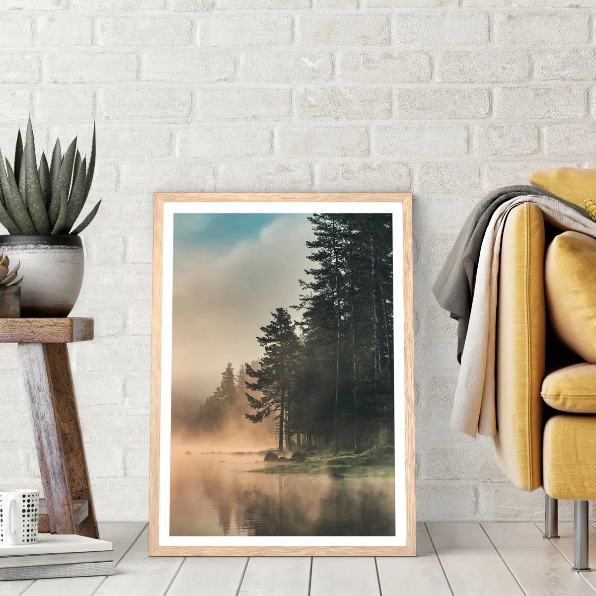 Affiche dans un chêne clair - Poster - Naissance du jour - 40x50 cm