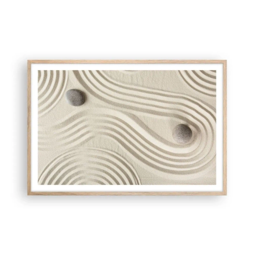 Affiche dans un chêne clair - Poster - Touche de chaleur - 91x61 cm