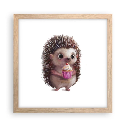 Affiche dans un chêne clair - Poster - La fête c'est tous les jours - 30x30 cm