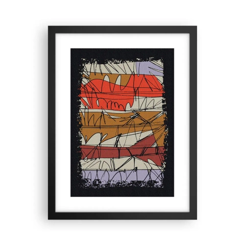 Affiche dans un cadre noir - Poster - Composition spontanée - 30x40 cm