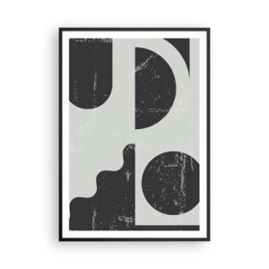 Affiche dans un cadre noir - Poster - Composition dessus et dessous - 70x100 cm