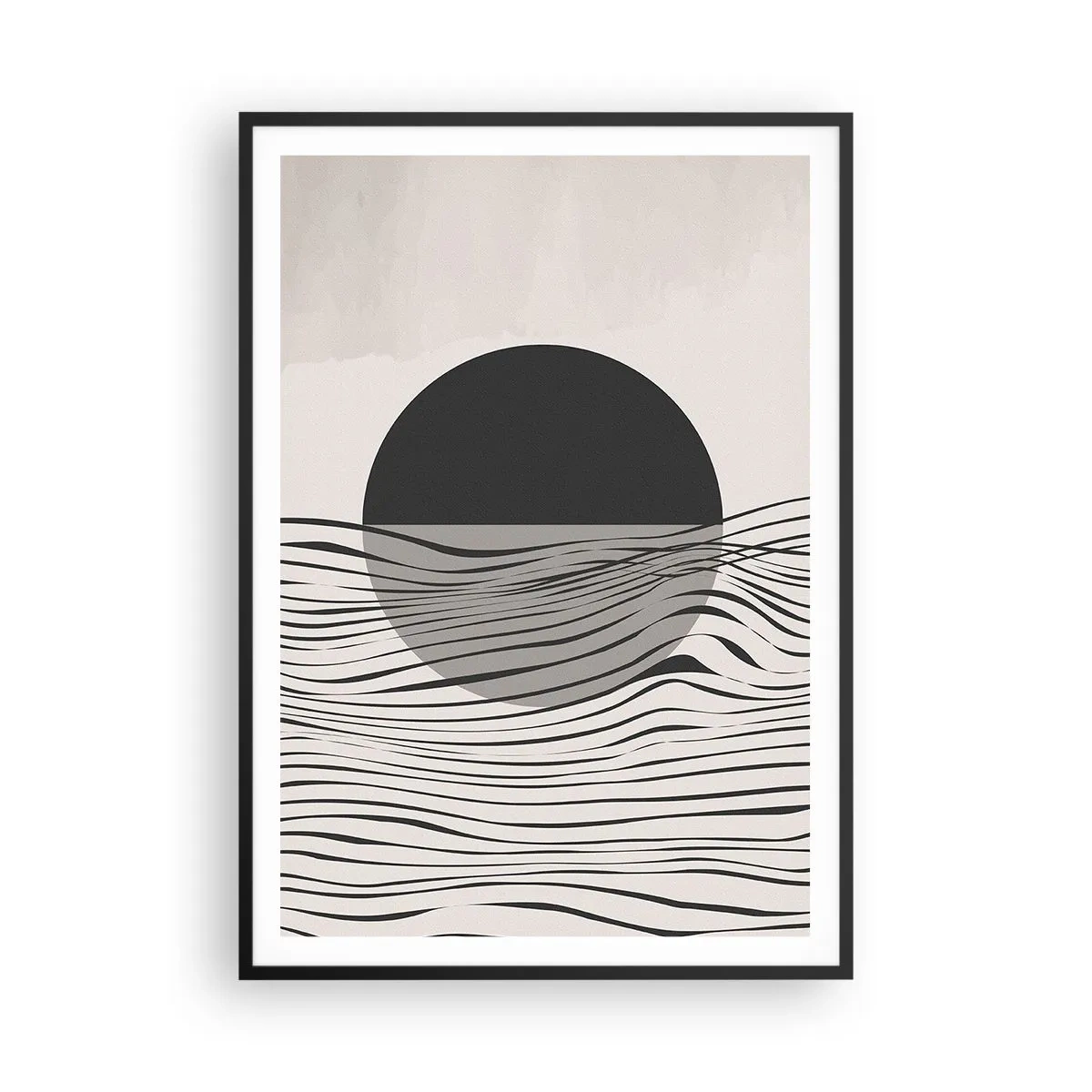 Affiche dans un cadre noir - Poster - Demi composition - 70x100 cm