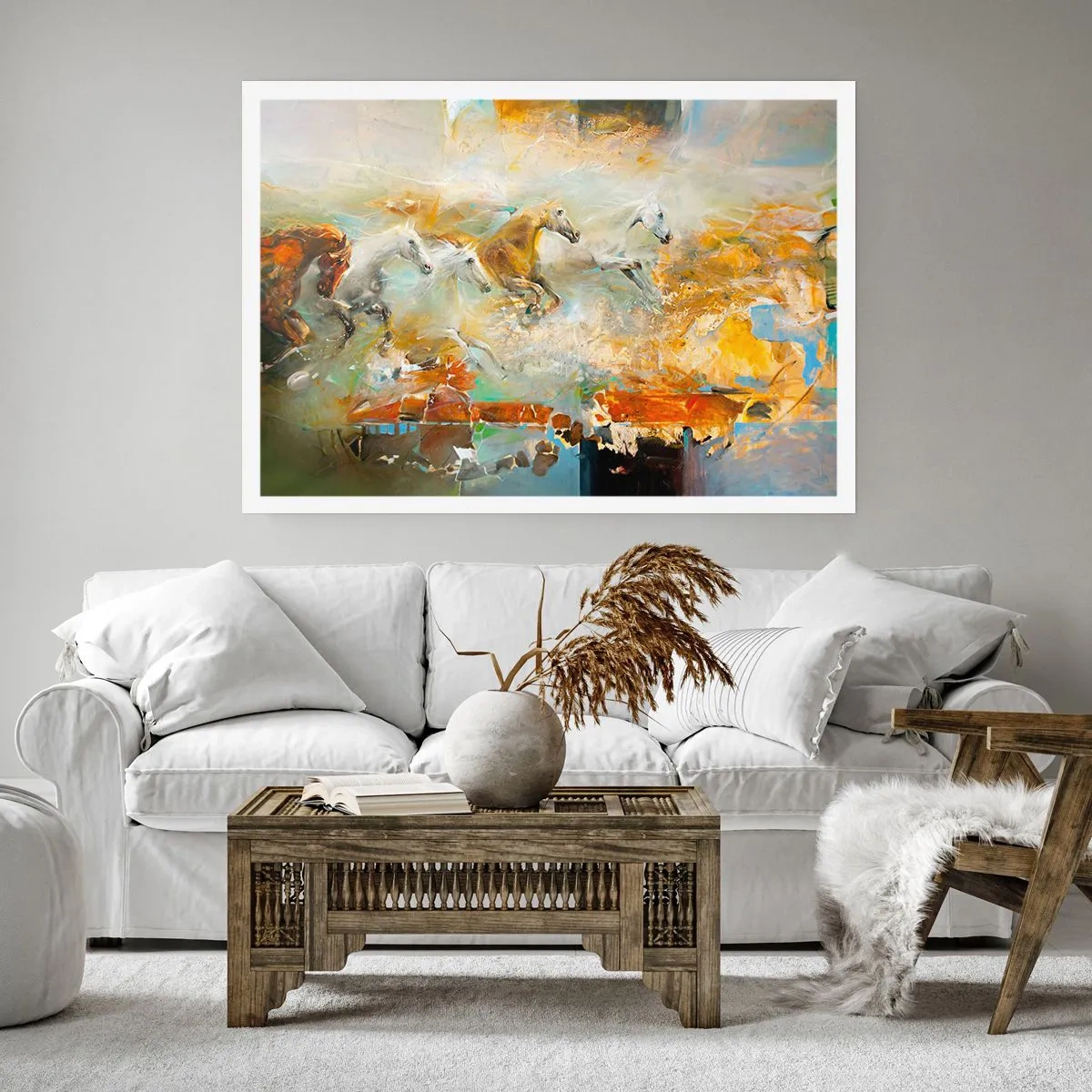 Affiche - Poster - Au galop vers la lumière - 40x30 cm