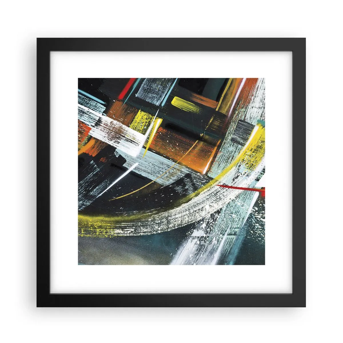 Affiche dans un cadre noir - Poster - L'énergie du mouvement - 30x30 cm