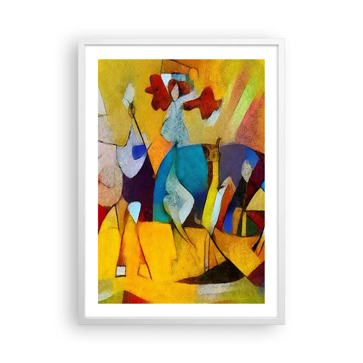 Affiche dans un cadre blanc - Poster - Soleil - vie - joie - 50x70 cm