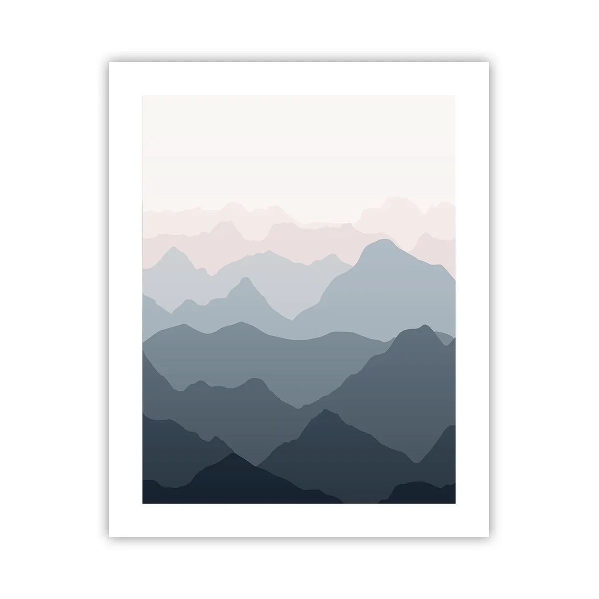 Affiche - Poster - Vagues de montagnes - 40x50 cm