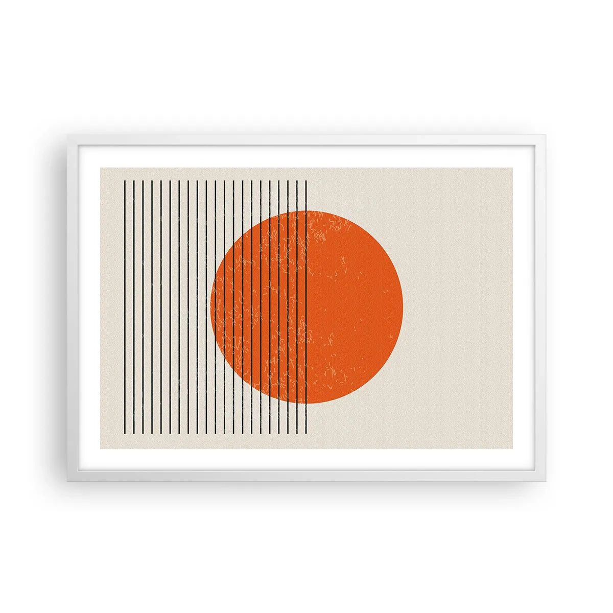 Affiche dans un cadre blanc - Poster - Toujours le soleil - 70x50 cm