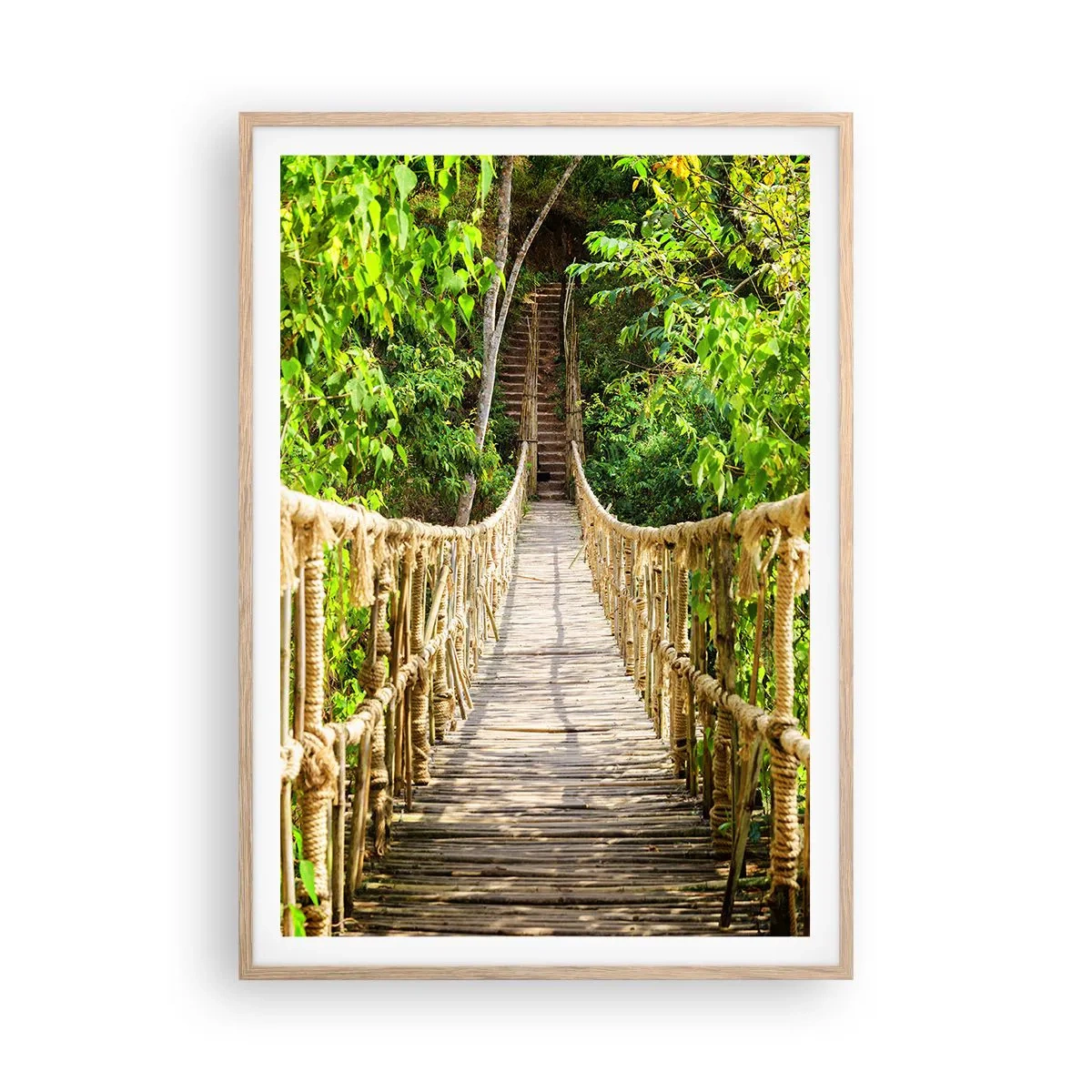 Affiche dans un chêne clair - Poster - Suspendu dans la nature - 70x100 cm