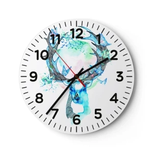 Horloge murale - Pendule murale - La force et la délicatesse de la nature - 40x40 cm