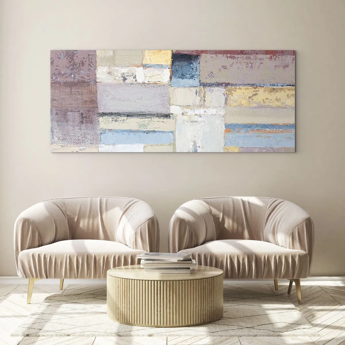 Impression sur verre - Image sur verre - Le calme de la géométrie - 100x40 cm