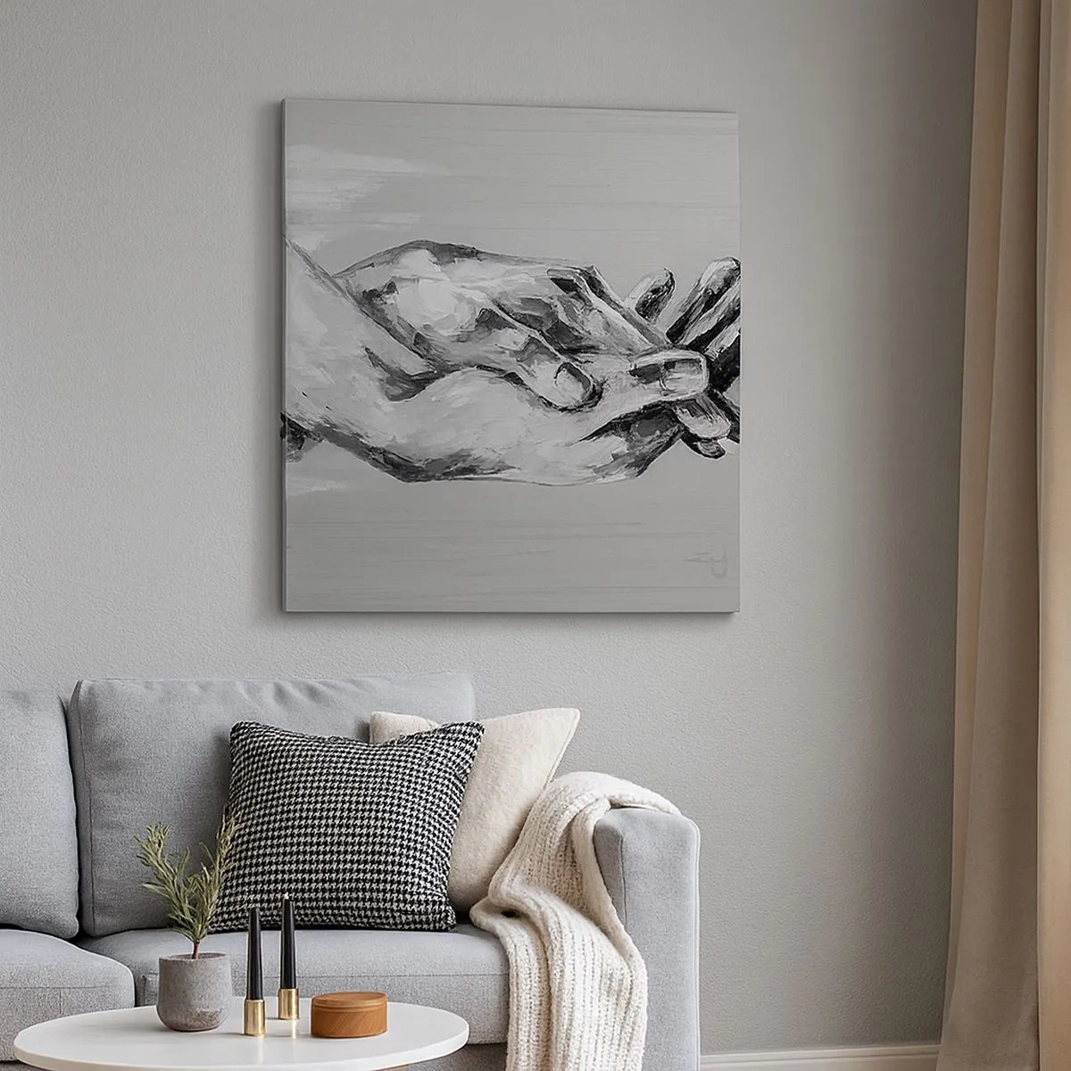 Impression sur toile - Image sur toile - Début... - 30x30 cm