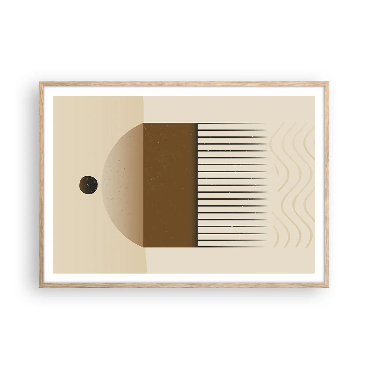 Affiche dans un chêne clair - Poster - Différents états - 100x70 cm