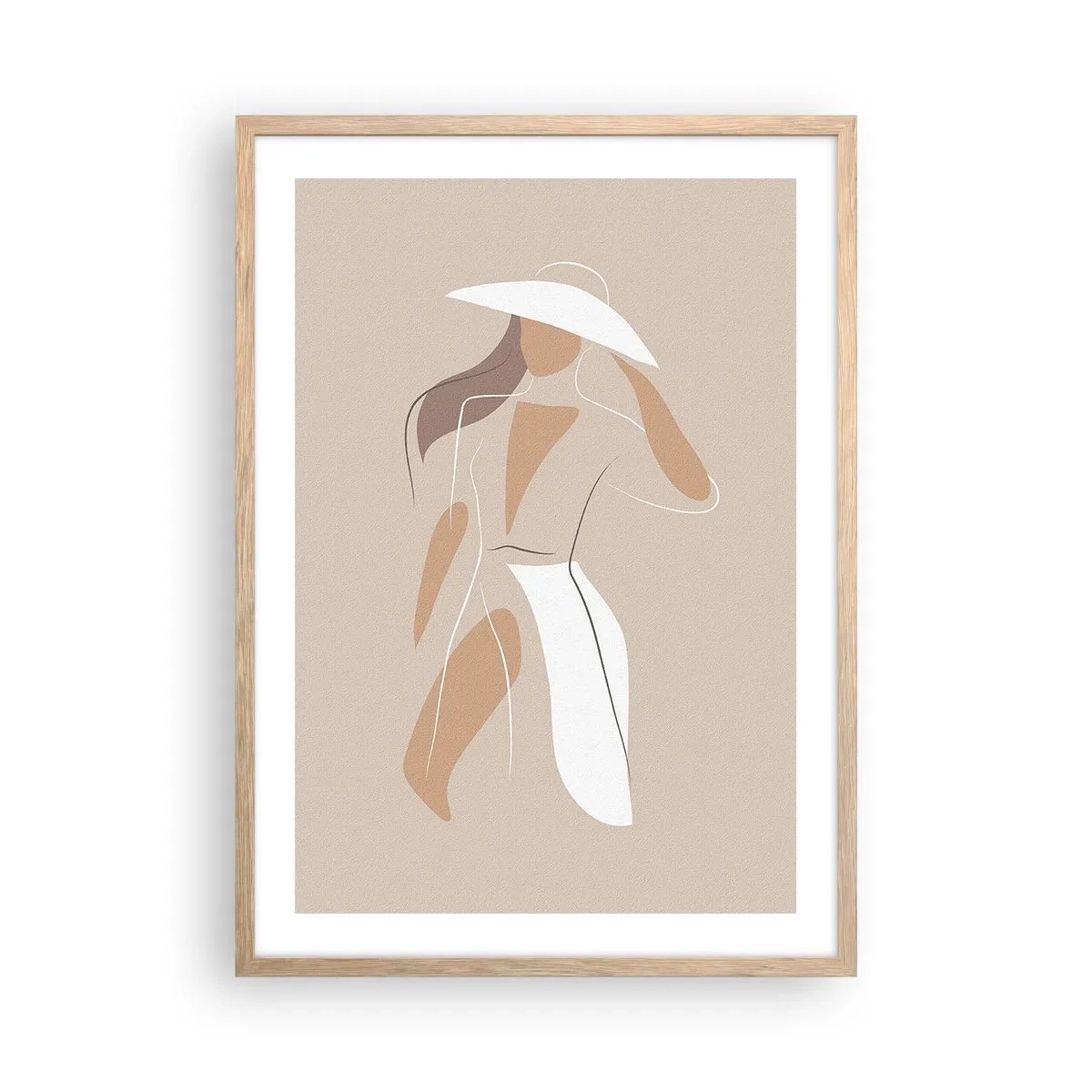 Affiche dans un chêne clair - Poster - Lea mode est un jeu - 50x70 cm