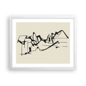 Affiche dans un cadre blanc - Poster - Peut-être un paysage - 50x40 cm