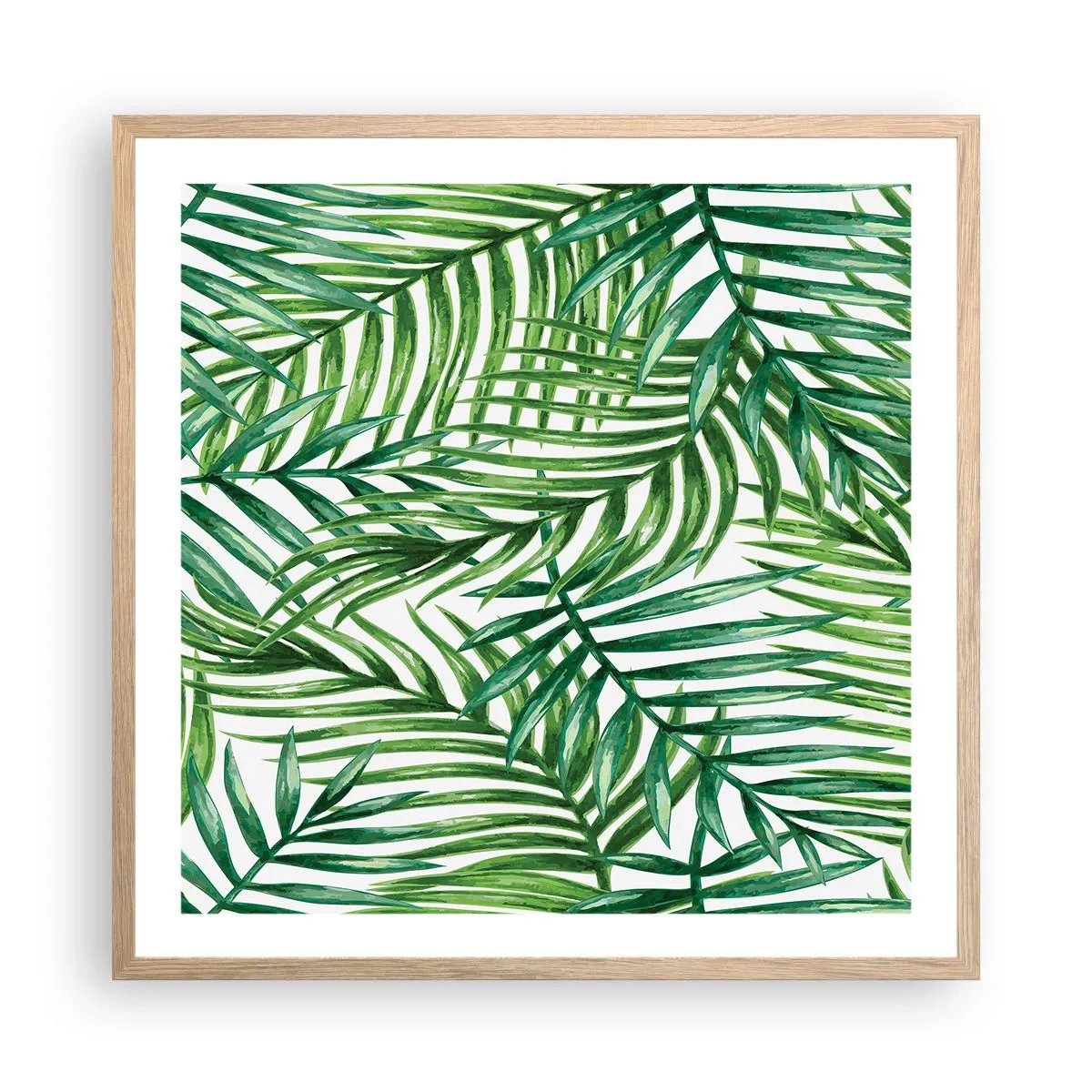 Affiche dans un chêne clair - Poster - Sous la canopée verte - 60x60 cm